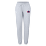 Light gray EMB Canterbury Nebraska Rugby Referee Society women's leisure sweatpants by Canterbury, with a drawstring waist, elastic cuffs, and the society logo on the left thigh. Perfect for relaxing in style.