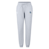 The Milwaukee Barbarians Rugby Women's Leisure Sweatpant by EMB Canterbury features a light gray color, elastic waistband with drawstring, cuffed ankles, and a small shield logo with text on the left thigh.