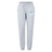 The EMB Canterbury NC Rugby Academy - Megalodons Women's Leisure Sweatpant features light gray organic cotton, a drawstring waist, and a teal and white "Megalodons" logo on the upper left thigh.