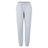 Light gray Saint Anselm College Club Rugby Women’s Leisure Sweatpant by EMB Canterbury features a drawstring waist, side pockets, and subtle embroidered logos on the left thigh and right hip, shown against a white background.