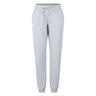 Light gray Saint Anselm College Club Rugby Women’s Leisure Sweatpant by EMB Canterbury features a drawstring waist, side pockets, and subtle embroidered logos on the left thigh and right hip, shown against a white background.