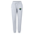 The Kingwood Rugby Women's Leisure Sweatpant by EMB Canterbury features a light grey color, drawstring waist, side pockets, and a colorful embroidered crest—ideal for casual comfort.