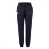 Chicago Riot Women's Leisure Sweatpant by EMB Canterbury in navy blue, featuring an elastic waistband, drawstring, and two embroidered front thigh logos; displayed against a white background.