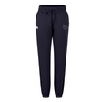 The Cypress Warriors Women's Leisure Sweatpant by EMB Canterbury features an adjustable drawstring waistband, white left-thigh logo, and embroidered right-thigh crest—stylish and comfortable for any occasion.