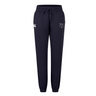 The Cypress Warriors Women's Leisure Sweatpant by EMB Canterbury features an adjustable drawstring waistband, white left-thigh logo, and embroidered right-thigh crest—stylish and comfortable for any occasion.