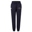The Santa Rosa Youth Rugby Women’s Leisure Sweatpant by EMB Canterbury features a navy blue design with elastic cuffs, a drawstring waistband, and two embroidered logos on the front upper thighs. Crafted for comfort, these sweatpants are perfect for everyday wear.