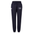 The Valley Panthers Girls Rugby Women’s Leisure Sweatpant by Canterbury from EMB Canterbury showcases a navy blue design with elastic cuffs, a drawstring waist, and two white embroidered logos on the front thighs. Expertly crafted from organic cotton, these sweatpants combine comfort and style, making them the perfect addition to your women’s leisurewear collection.