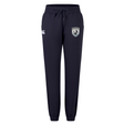 The South Orange County Raptors Women’s Leisure Sweatpant by Canterbury features a navy blue design with an elastic waistband, adjustable drawstring, and two embroidered logos on the front. Crafted by EMB Canterbury from soft organic cotton, these sweatpants offer all-day comfort.