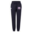 Black Western Carolina University Women’s Leisure Sweatpant by Canterbury featuring a drawstring waist, an embroidered logo on the right hip, and a Western Carolina Rugby emblem on the left thigh.
