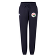 Introducing the Society of Iowa Rugby Referees Women’s Leisure Sweatpant by Canterbury from EMB Canterbury — crafted in soft organic cotton in a navy blue hue. These sweatpants feature an embroidered Society of Iowa Rugby Referees logo on one leg and the iconic Canterbury logo on the other, with a drawstring waist and cuffed ankles for ultimate comfort.