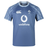 A blue short-sleeve sports training jersey with the IRFU logo and Vodafone sponsorship on the front. The Ireland 24 Training Pro Jersey by Canterbury features shoulders with a pattern resembling lightning.