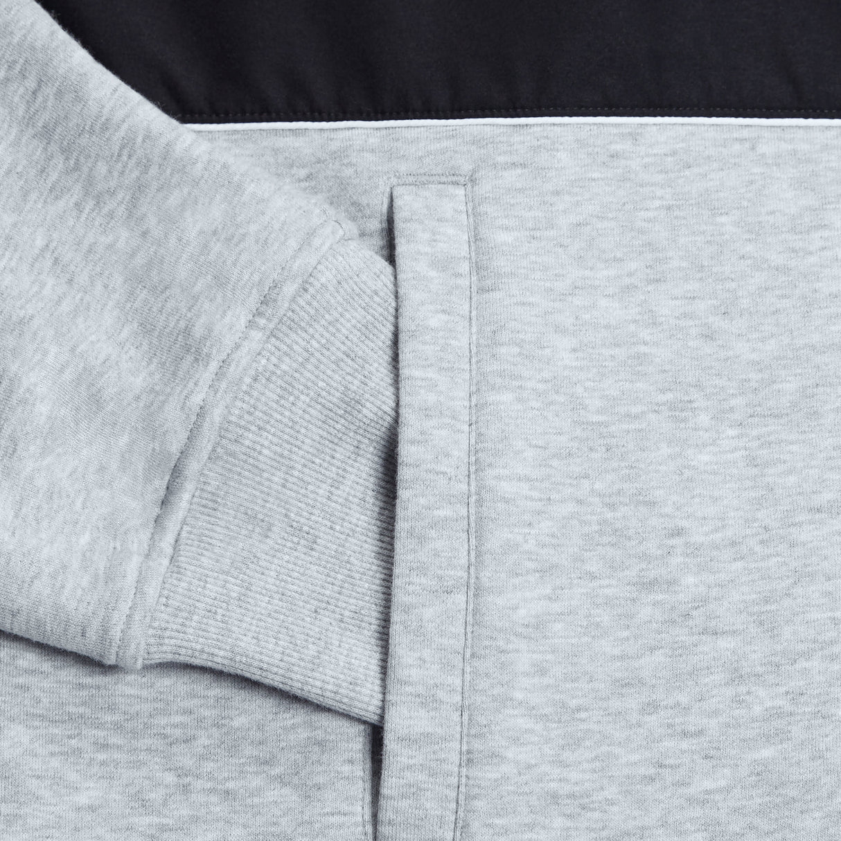 A close up of a Canterbury Legends Panel Hoody in grey and black, coming soon from Canterbury.