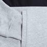 A close up of a Canterbury Legends Panel Hoody in grey and black, coming soon from Canterbury.