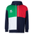 Just In! A Canterbury Harlequin Hoody with a hood, in navy, red, green and white.