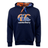 The Canterbury Uglies Logo Pullover Hoodie by Canterbury is navy blue and highlights a prominent "Canterbury" logo with eye-catching orange and blue accents. It features a front pocket, adjustable drawstrings, and a distinctive CCC logo.
