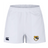Seattle Vikings Rugby Player's Drill Shorts by EMB Canterbury are crafted from recycled fabric, featuring a small logo with a tiger and fist on the lower right side, along with a black EMB Canterbury sports brand logo on the left. Ideal for those looking for durable sportswear that is both eco-friendly and stylish.