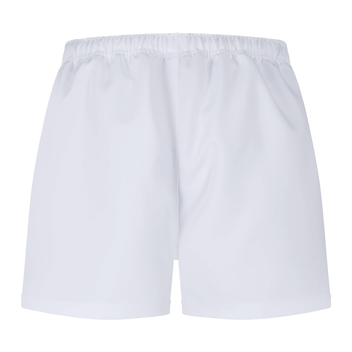 A pair of Canterbury Player's Drill Shorts with an elastic waistband, made from recycled fabric, displayed against a white background.