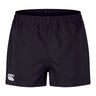 Canterbury Player's Drill Short, made from recycled fabric, features an embroidered white Canterbury logo on the left thigh.