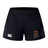 Black Aging Alabama Rugby Players Women’s Advantage Short 2.0 by Canterbury with a white logo on the right leg and an Alabama state shape patch featuring a devil mascot and the text “HARD” on the left leg.