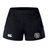 The Winchester Cannons Women's Advantage Short 2.0 by EMB Canterbury features a white Canterbury logo on the left, an embroidered shield and lion crest on the right, and is made from recycled material for high-performance training.