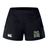 Introducing the Lewis County Elks Women’s Advantage Short 2.0 by EMB Canterbury—crafted for both comfort and durability, these black performance training shorts feature the Canterbury logo on the left leg and an Elks team emblem on the right leg, making them ideal for women’s rugby or any active pursuit.
