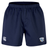 The Milwaukee Barbarians Rugby Advantage Short 2.0 by EMB Canterbury features an elastic waistband, a white CCC logo on the left leg, and the Milwaukee rugby club crest on the right—ideal recycled shorts for performance training.