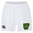 The Arkansas Gryphons Professional Short 2.0 by EMB Canterbury are white rugby shorts featuring the iconic Canterbury logo on the left leg and a green and yellow Arkansas Gryphons emblem with a griffin and “est. 2006” on the right leg.