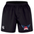 These University of Southern Indiana Women Professional Short 2.0 by EMB Canterbury rugby shorts feature a classic black design with an elastic waistband, a CCC logo on the left leg, and a University of Southern Indiana emblem on the right leg. Crafted as durable athletic shorts, they are perfect for intense training sessions or game day.