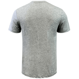 Back view of a plain light grey short-sleeve Canterbury of New Zealand Logo T-Shirt by Canterbury with a round neckline.