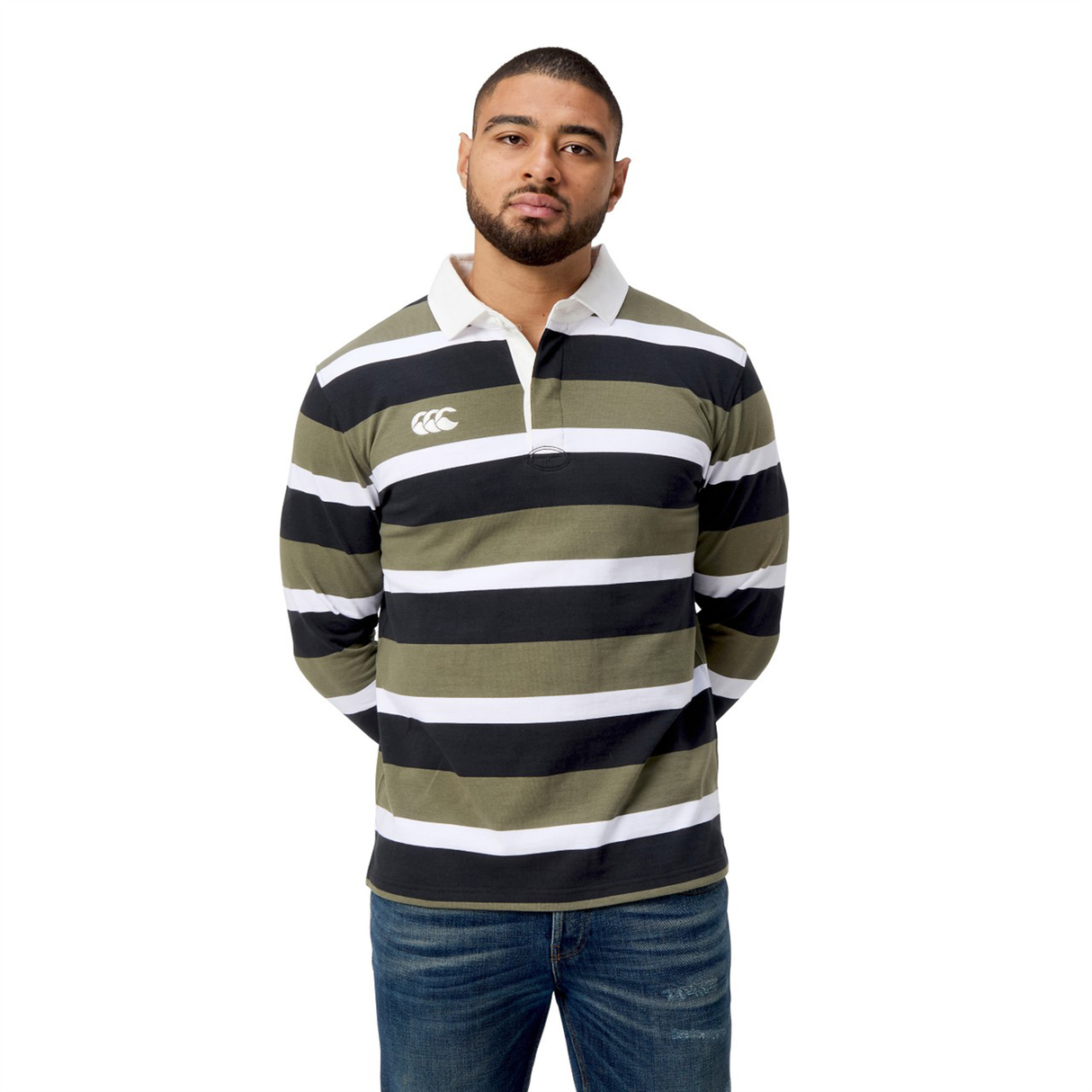 Canterbury Yarn Dye Long Sleeve Striped Rugby Jersey