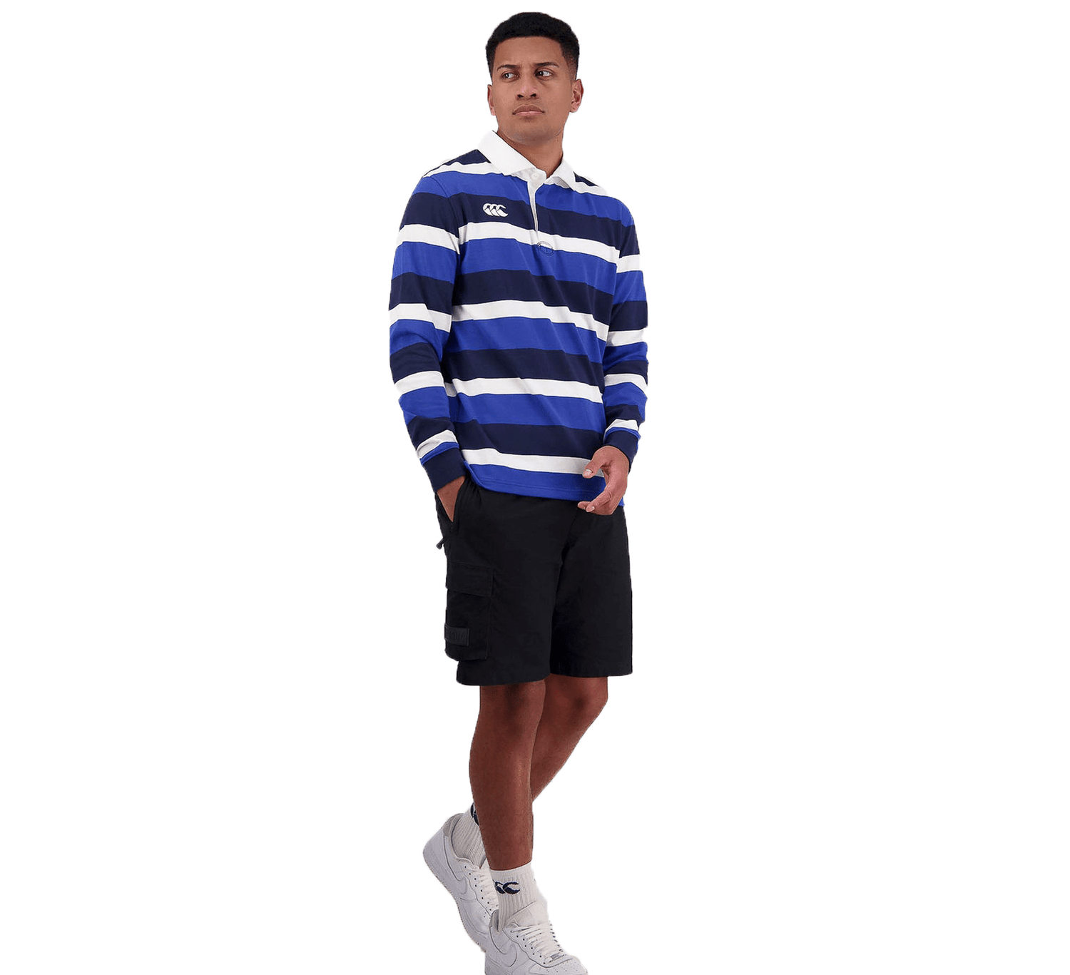 Canterbury Fundamentals Striped Long Sleeve Rugby Jersey / World Canterbury Fundamentals Striped Long Sleeve Rugby Jersey / World