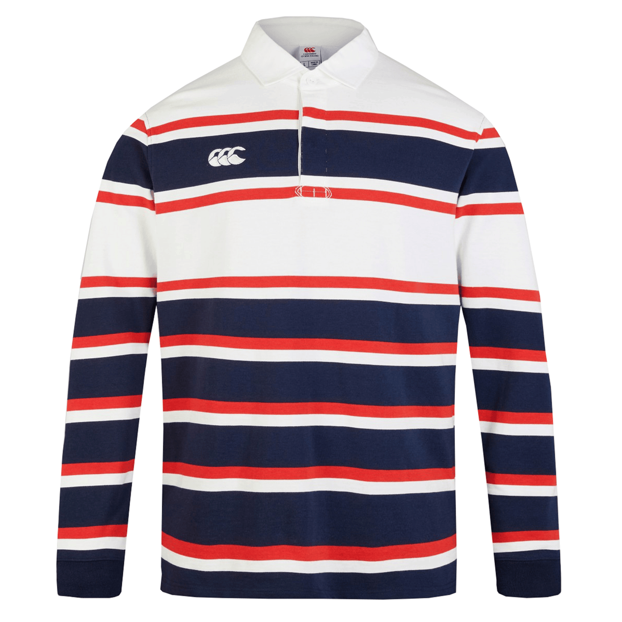Engineered Long Sleeve Striped Rugby Jersey by Canterbury H125 Engineered Long Sleeve Striped Rugby Jersey by Canterbury H125