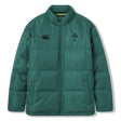 Stay warm and stylish with the Ireland 26 Puffer Jacket by Canterbury. This insulated jacket features the IRFU logo and Canterbury branding on the chest, a front zipper closure, and two side pockets—perfect for any Ireland Rugby fan.