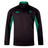 The Ireland 1/4 Zip Training Top 24 by Canterbury, featuring a black and green design, showcases the IRFU emblem on the left chest and the Canterbury logo on the right. It's perfect for showing your support for Ireland 24.