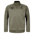 The Ireland 25/26 Training Top by Canterbury is a grey jacket with a logo and Thermoreg technology, inspired by Ireland's official training wear.