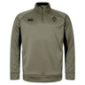 The Ireland 25/26 Training Top by Canterbury is a grey jacket with a logo and Thermoreg technology, inspired by Ireland's official training wear.