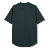 The Ireland 26 Elite Training Tee by Canterbury is shown from the back in a dark green color, highlighting a subtle Canterbury logo near the neckline against a plain white background. Inspired by the iconic Canterbury elite training shirt, this short-sleeve tee offers stylish design and high-performance comfort for everyday wear.