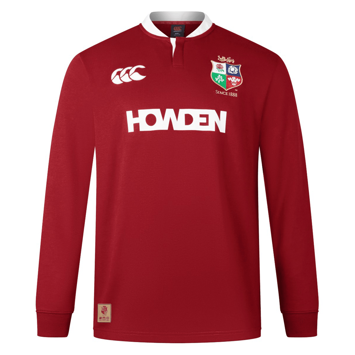 Canterbury Mens British and Irish Lions 2024 Long Sleeve Red Dahlia L