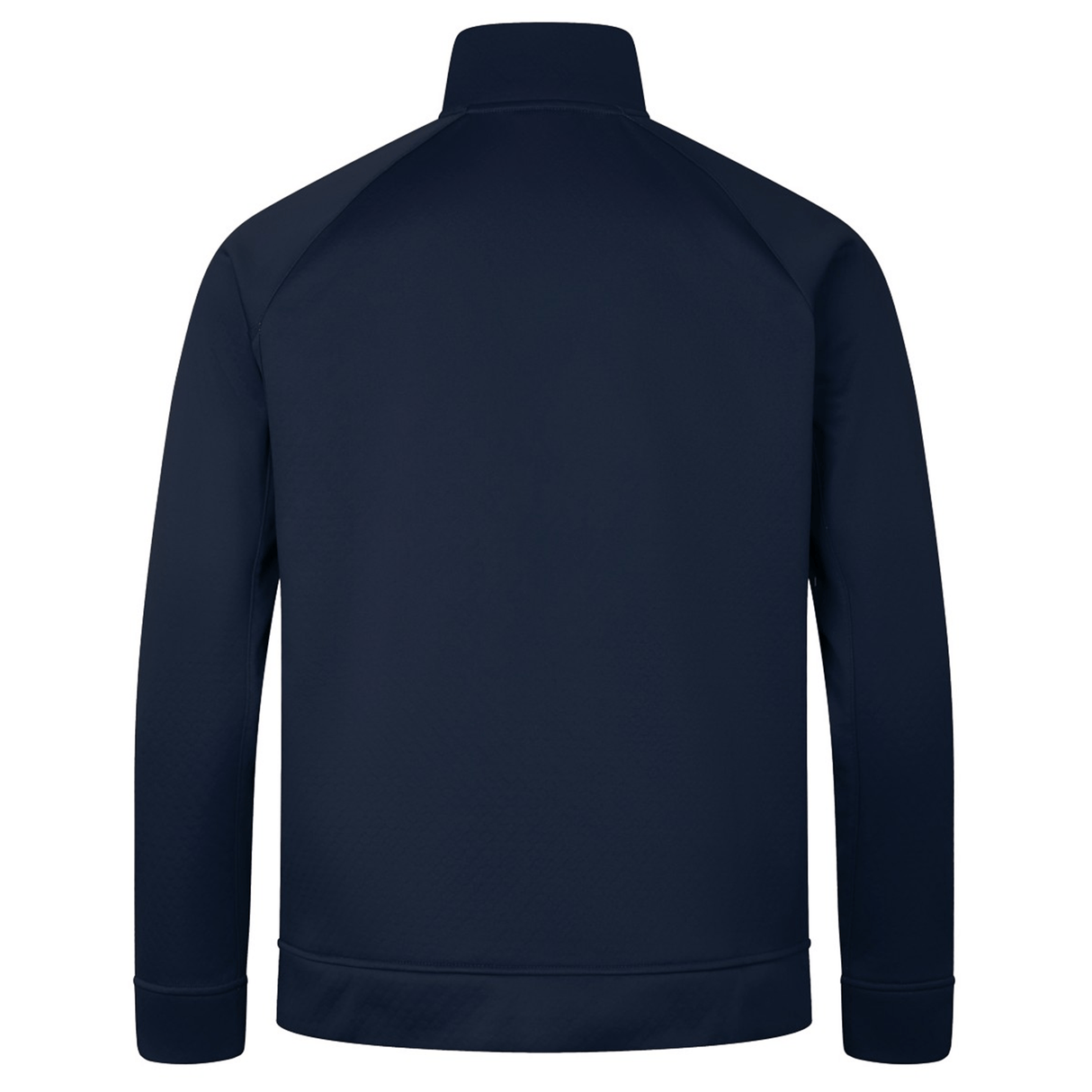 Rear view of the British & Irish Lions 2025 1/4 Zip Fleece by Canterbury in navy blue, featuring a high collar and long sleeves, capturing the essence of classic British & Irish Lions style.