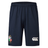 The British & Irish Lions 2025 Training Shorts by Canterbury are navy blue and feature a crest on the left leg and a logo on the right leg, making them ideal for tough training sessions.