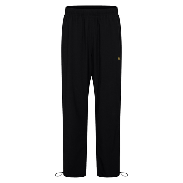 The Canterbury Tempo+ 32" Trackpant features an elastic waistband and a small Canterbury logo on the left thigh, shown in black against a plain white background.