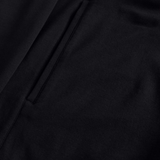 Close-up of the Canterbury Tempo+ Full-Zip Hoodie by Canterbury, a black lightweight stretch hoodie with a neatly stitched side pocket.