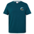 The Canterbury Uglies Logo T-Shirt features a teal short-sleeve design with a small, stylized "C" logo—showcasing wave and stripe patterns—on the left chest, inspired by classic Canterbury rugby shirt styles.