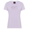 The Women's Fundamentals CCC Logo T-Shirt by Canterbury features a light purple, short-sleeve design with a minimalist triple-“C” logo on the chest and brand plus size details on the neck tag—perfect for women's sportswear.
