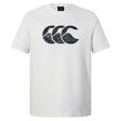 The Force CCC T-Shirt by Canterbury is a white, short-sleeved rugby tee with a large stylized CCC logo featuring wave and mountain designs on the chest, made from an athletic cotton-blend for comfort and performance.
