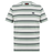 The Fundamental Yarn Dye Stripe T-Shirt by Canterbury features short sleeves, a crew neck, green, black, and white horizontal stripes, plus a subtle Canterbury logo on the left chest for a rugby-inspired look.