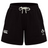 The Women's Ireland 25/26 Knit Short by Canterbury features black athletic design, a white drawstring, the Canterbury logo on the left leg, and an IRFU logo on the right.