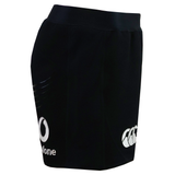 The Ireland 25/26 Training Short by Canterbury features white Vodafone and Canterbury logos on the left front. Shown in black on a white background.