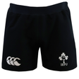 The Ireland 25/26 Training Short by Canterbury features the IRFU logo on the right leg and a white Canterbury logo on the left—a must-have training short for Ireland rugby fans.