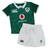 Dress your little fan in the Infant Ireland 25/26 Home Kit Pack by Canterbury, featuring a green rugby jersey with white trim, sponsor logos, matching white shorts with the Ireland crest and Canterbury branding.